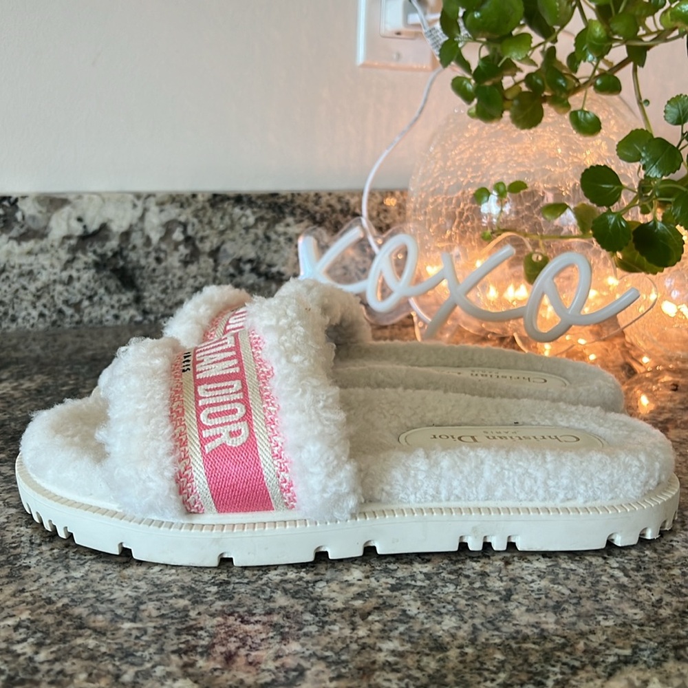 Christian Dior Shearling Slides - Picture 5 of 13